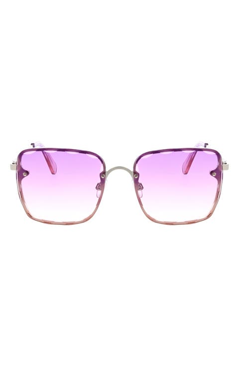 52mm Beveled Square Sunglasses
