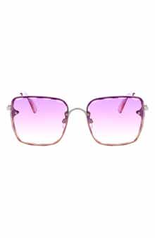 BCBGMAXAZRIA 52mm Beveled Square Sunglasses