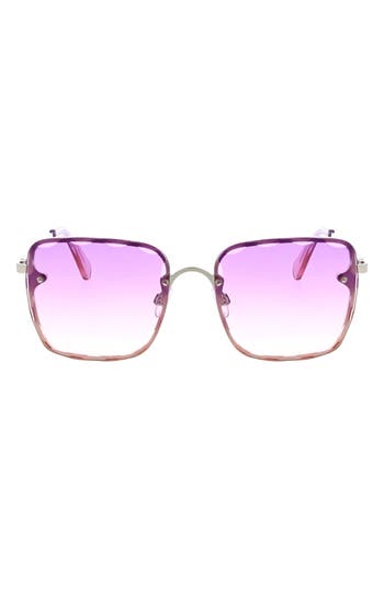 Bcbgmaxazria 52mm Beveled Square Sunglasses In Silver