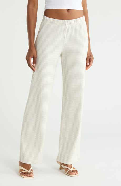 The Quickie Greaser Stripe Ankle Wide Leg Knit Pants