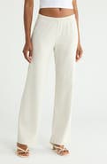 MOTHER The Quickie Greaser Stripe Ankle Wide Leg Knit Pants