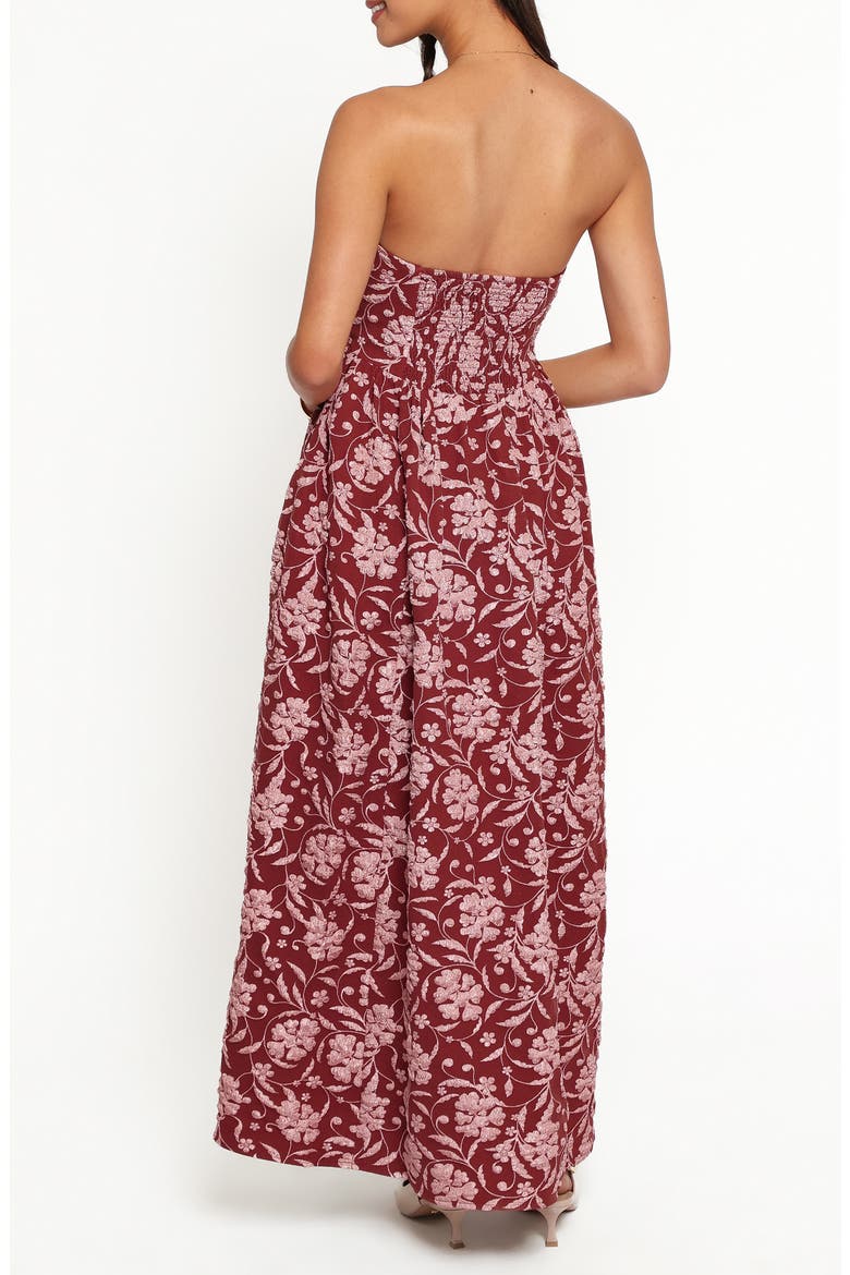 Orabella Strapless Maxi Dress, Alternate, color, RED FLORAL