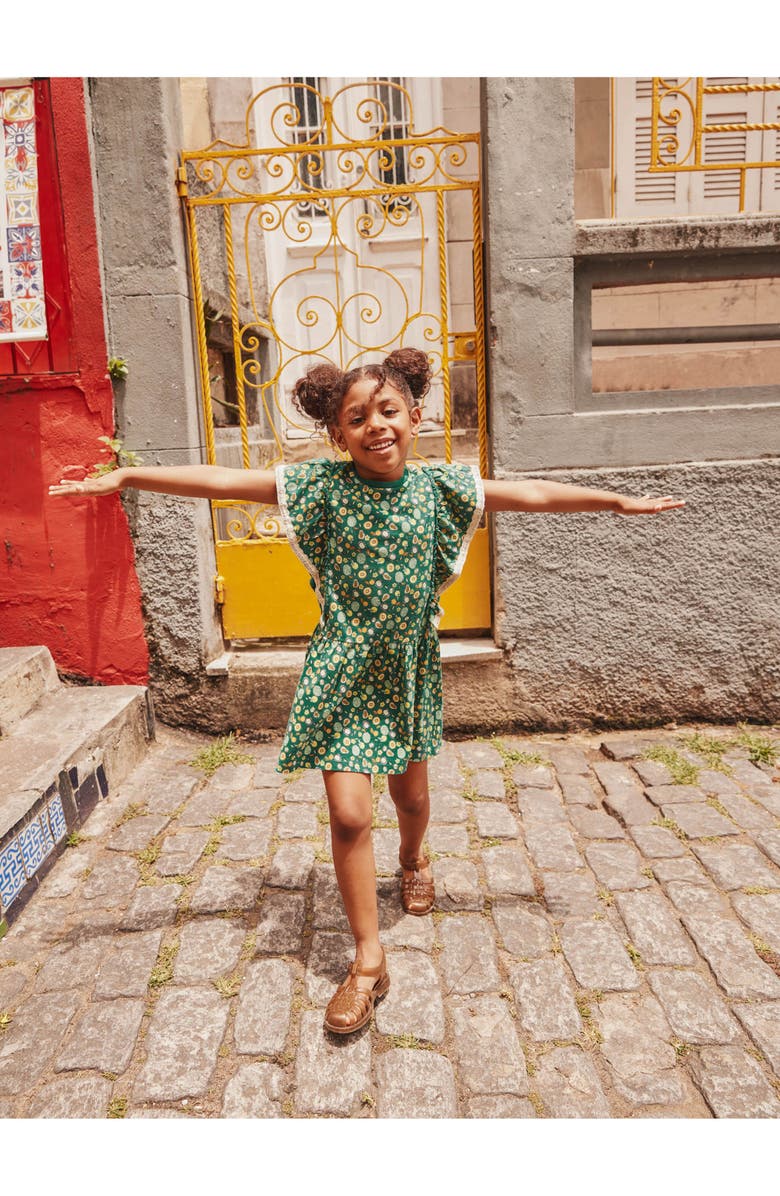 Tea Collection Crochet Trim Ruffle Dress 2.0, Alternate, color, Super Fruits