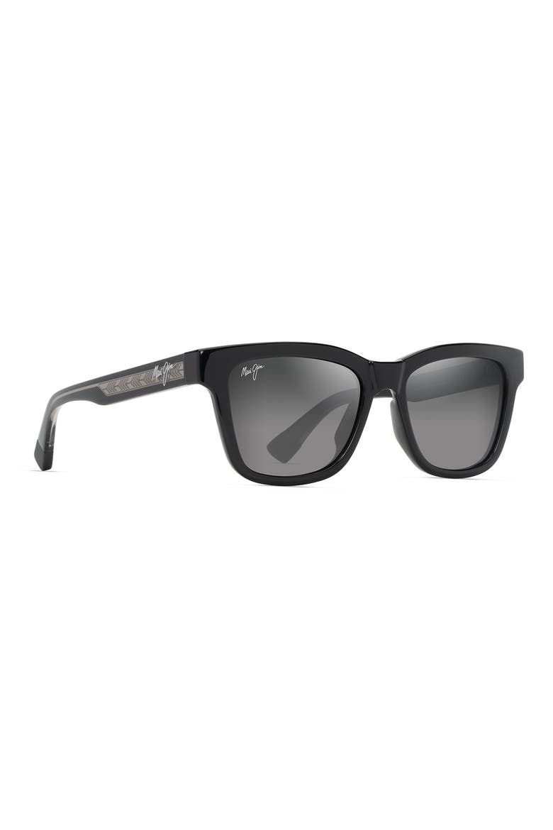 HanoHano 53mm Gradient PolarizedPlus2® Sunglasses, Alternate, color, SHINY BLACK W/TRANS LIGHT GREY