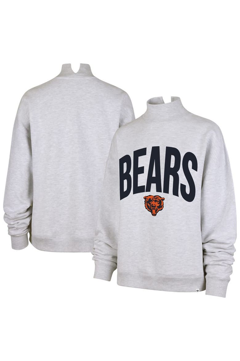 Women's '47  Gray Chicago Bears Subtle Muse Mock Neck Sweatshirt, Main, color, Gray