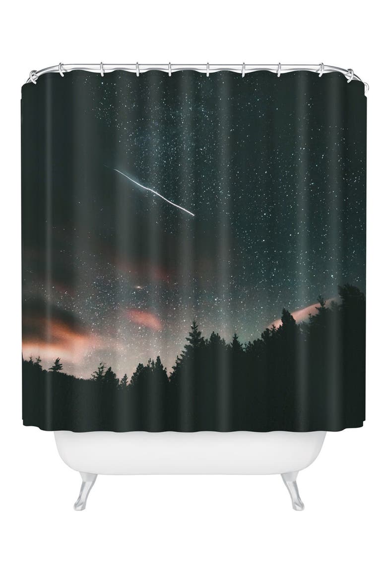 Shooting Star Shower Curtain, Main, color, BLUE