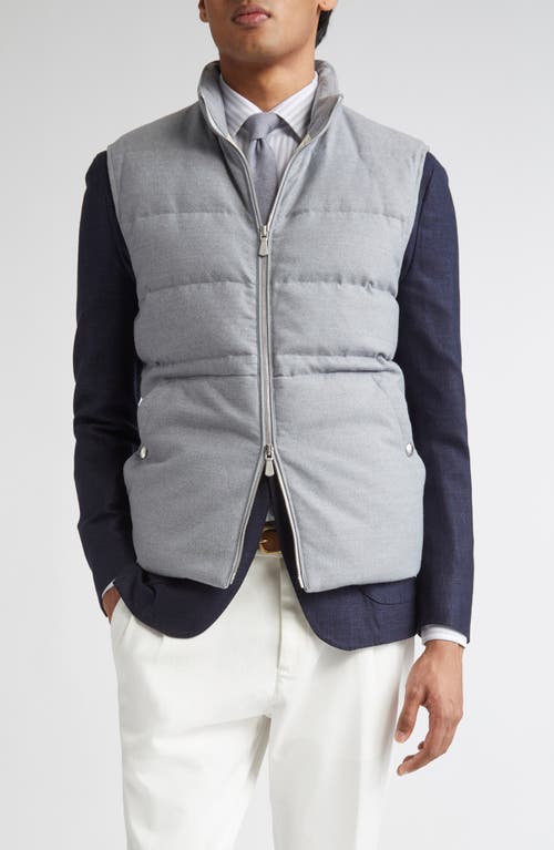 Eleventy Wool Down Vest In Gray