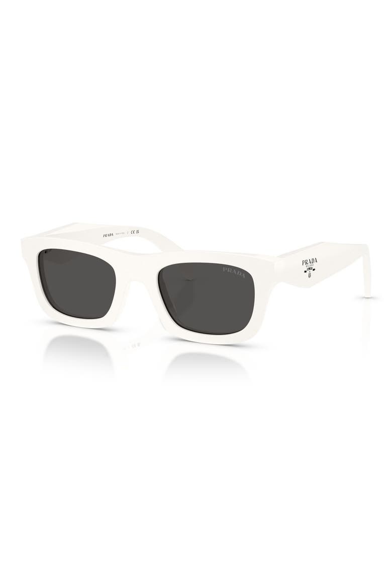 50mm Pillow Sunglasses, Alternate, color, TALC / DARK GREY