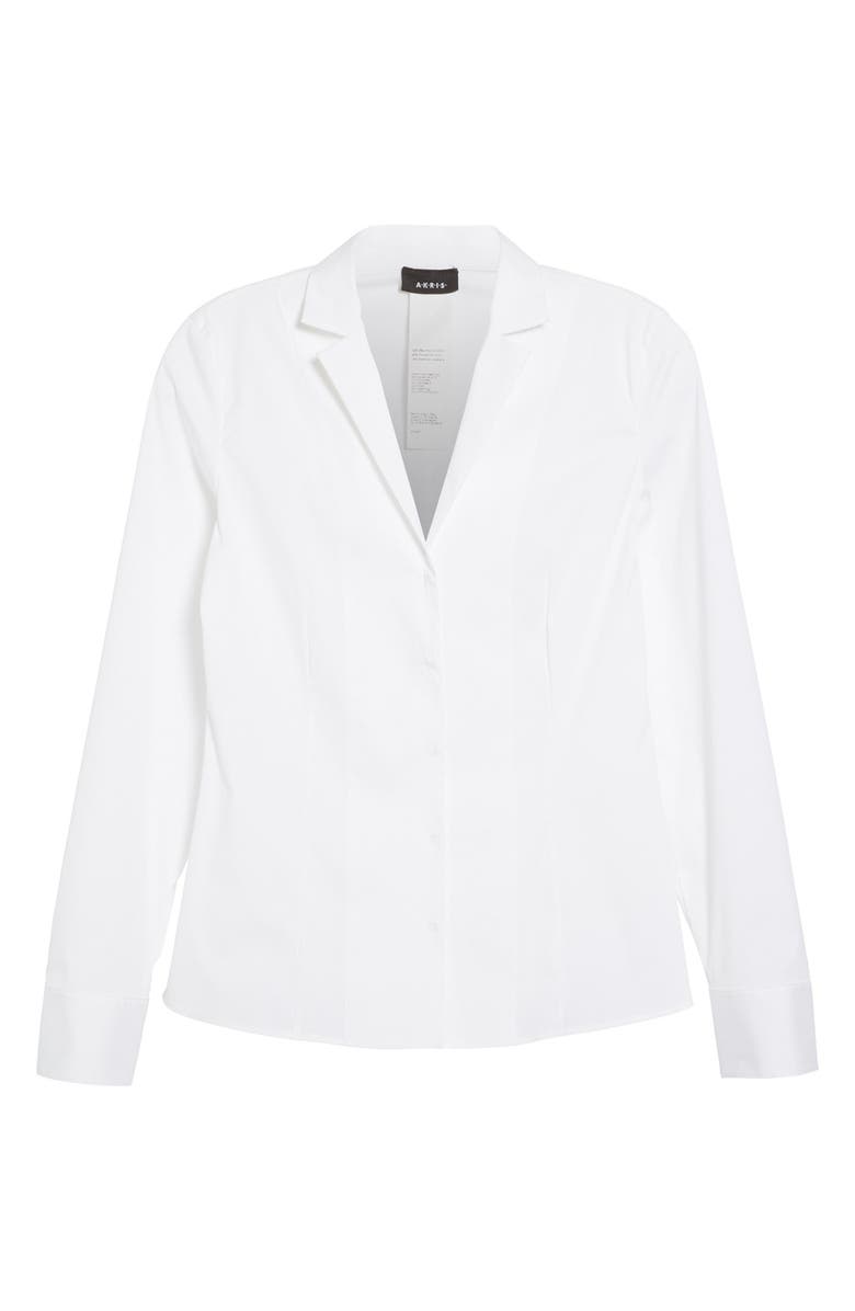 Akris Cotton Poplin Blouse, Alternate, color, White