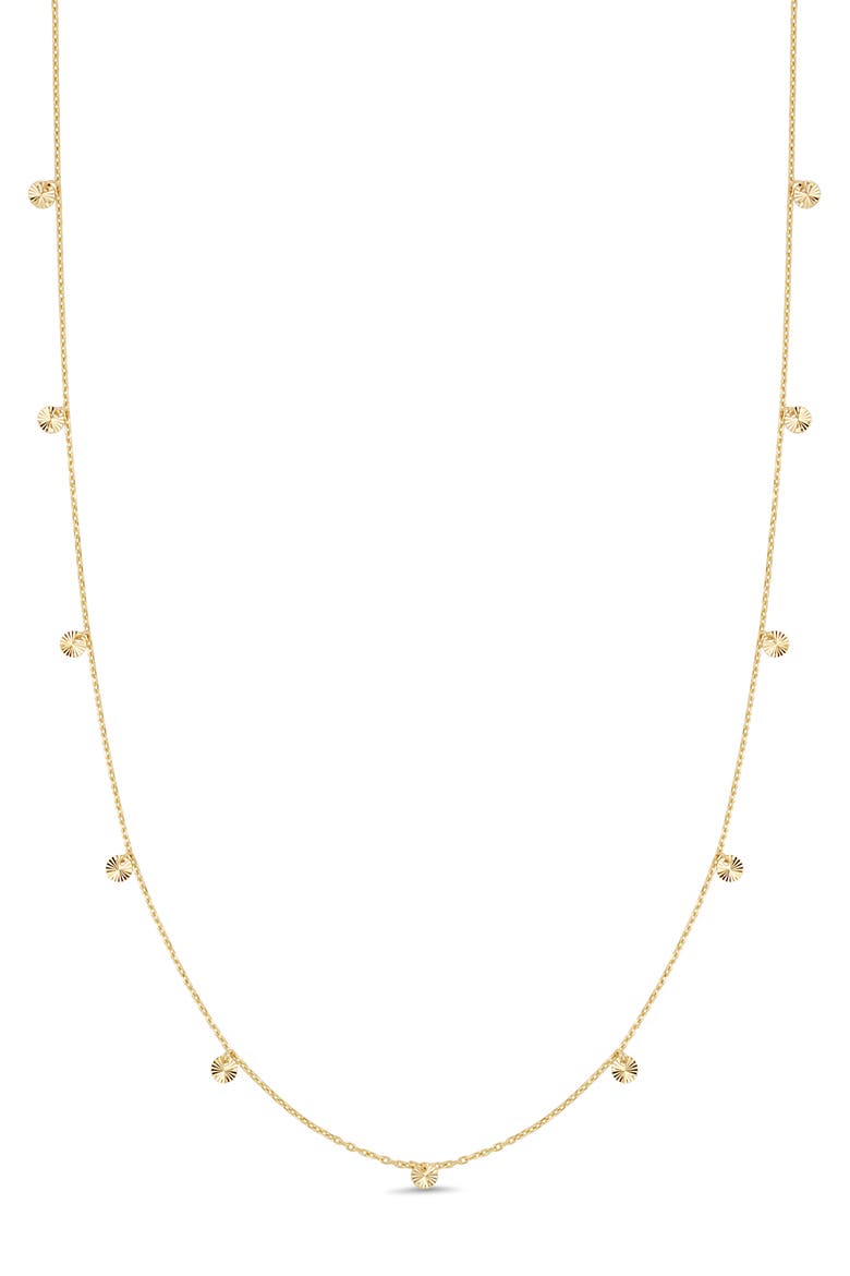14K Yellow Gold Disc Station Necklace, Main, color, 14KY