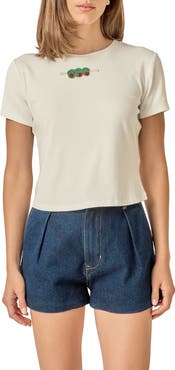 English Factory Beaded Olive Baby T-Shirt