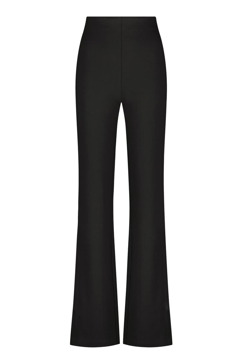 Pearson Slit Flare Leg Pants, Alternate, color, BLACK