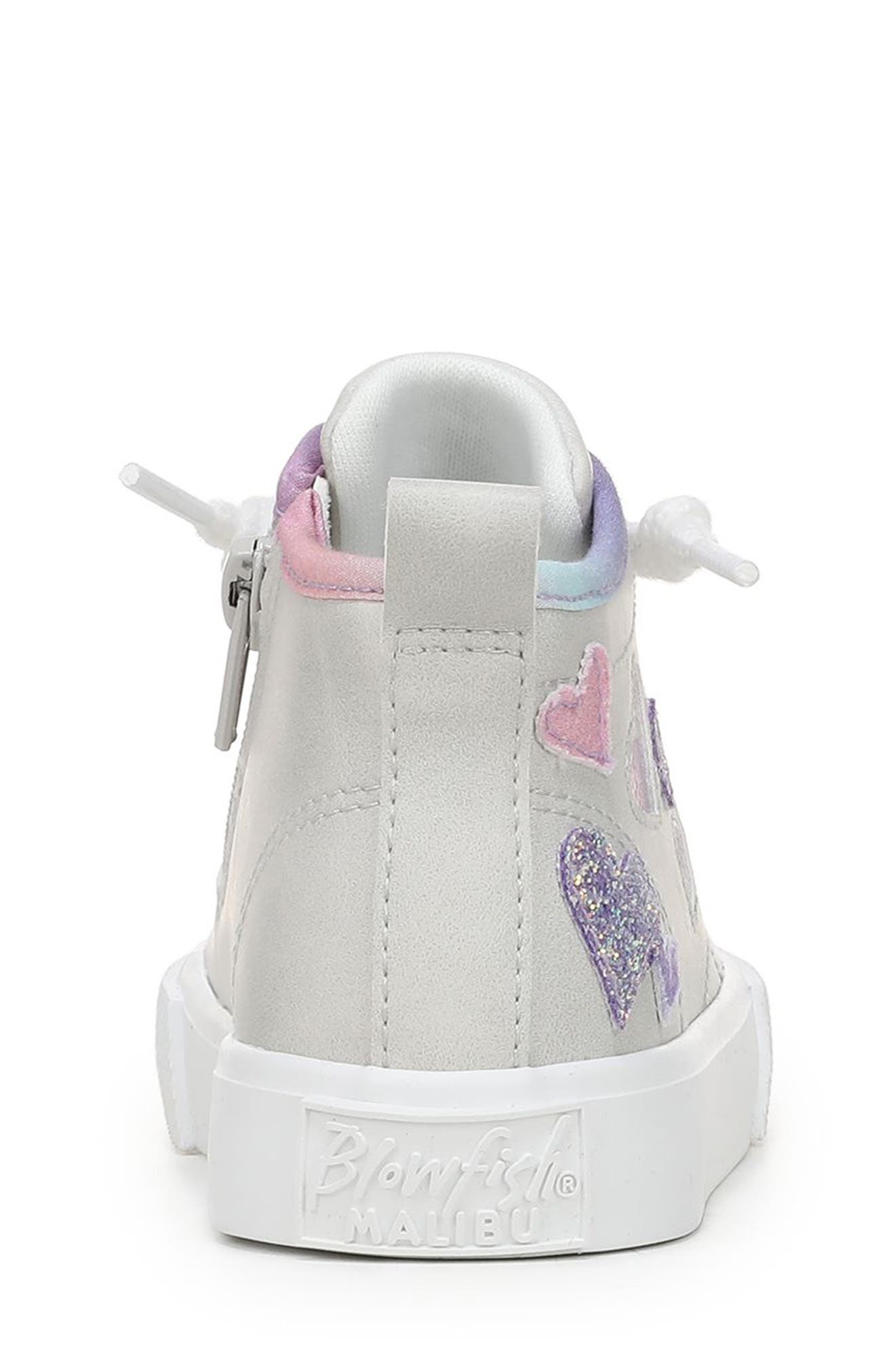 Blowfish Malibu Kids' Vibin' High Top Sneaker, Alternate, color, Grey / Pink / Purple
