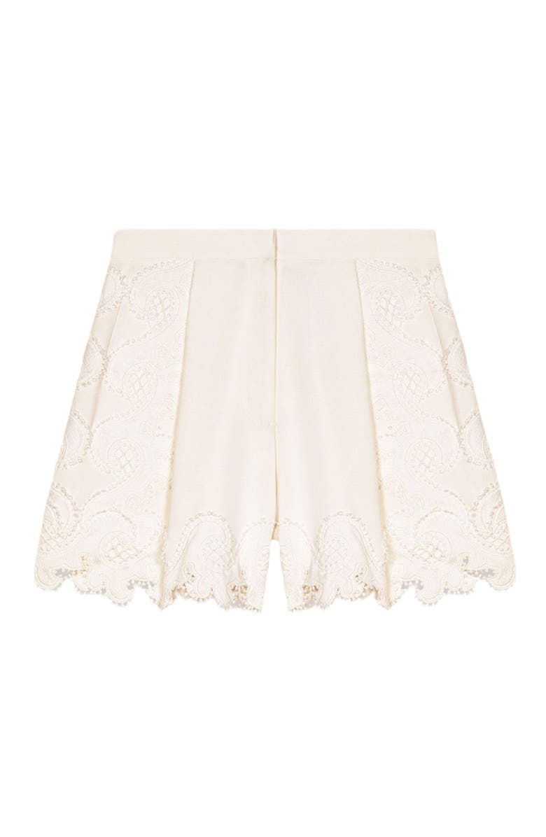 maje Embroidered floral shorts, Main, color, 