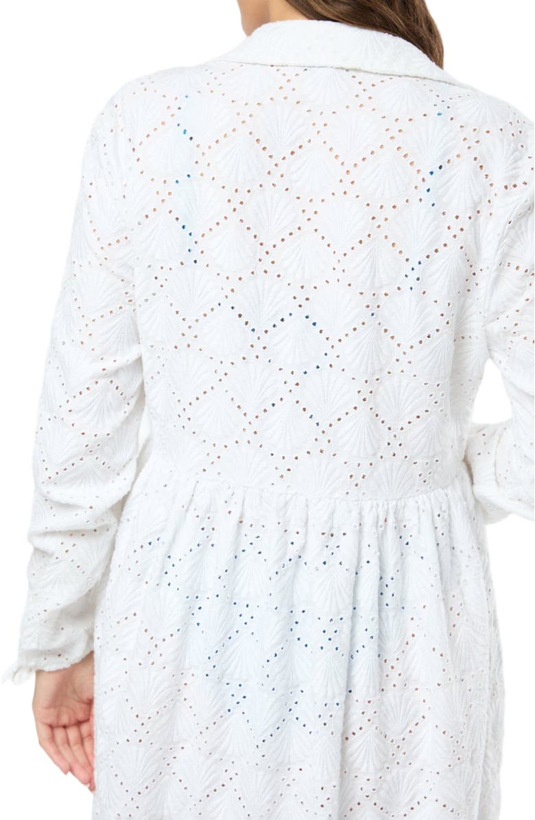 Onia Air Linen Maxi Shirtdress, Alternate, color, 