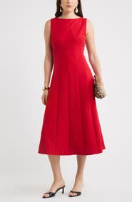 Chelsea28 Bateau Neck Midi Dress
