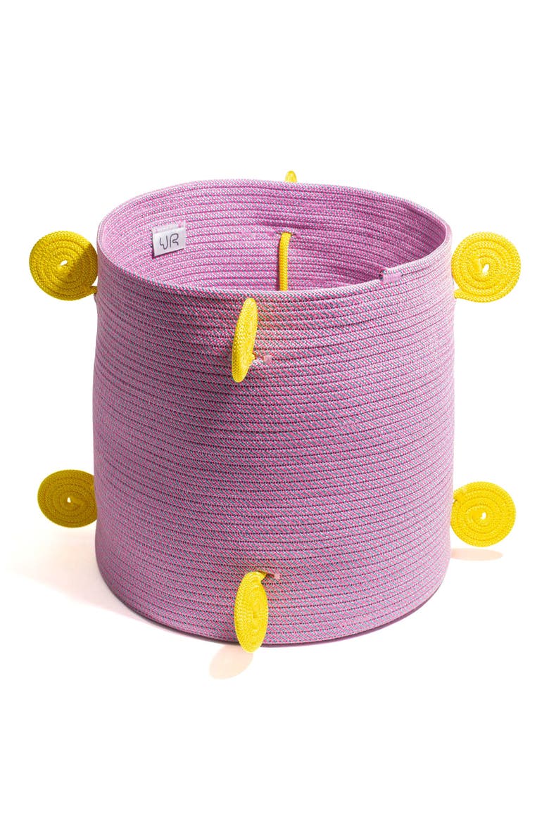 Large Spiral Storage Basket, Main, color, PURPLE/BLUE STRIPE YELLOW