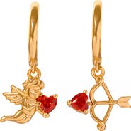 Girls Crew Cupids Mismatch Huggie Hoop Drop Earrings