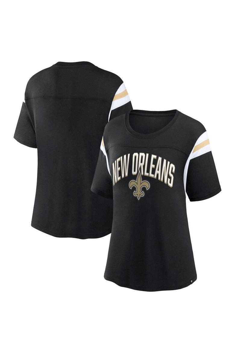 Women's Fanatics Branded Black New Orleans Saints Earned Stripes T-Shirt, Main, color, Black