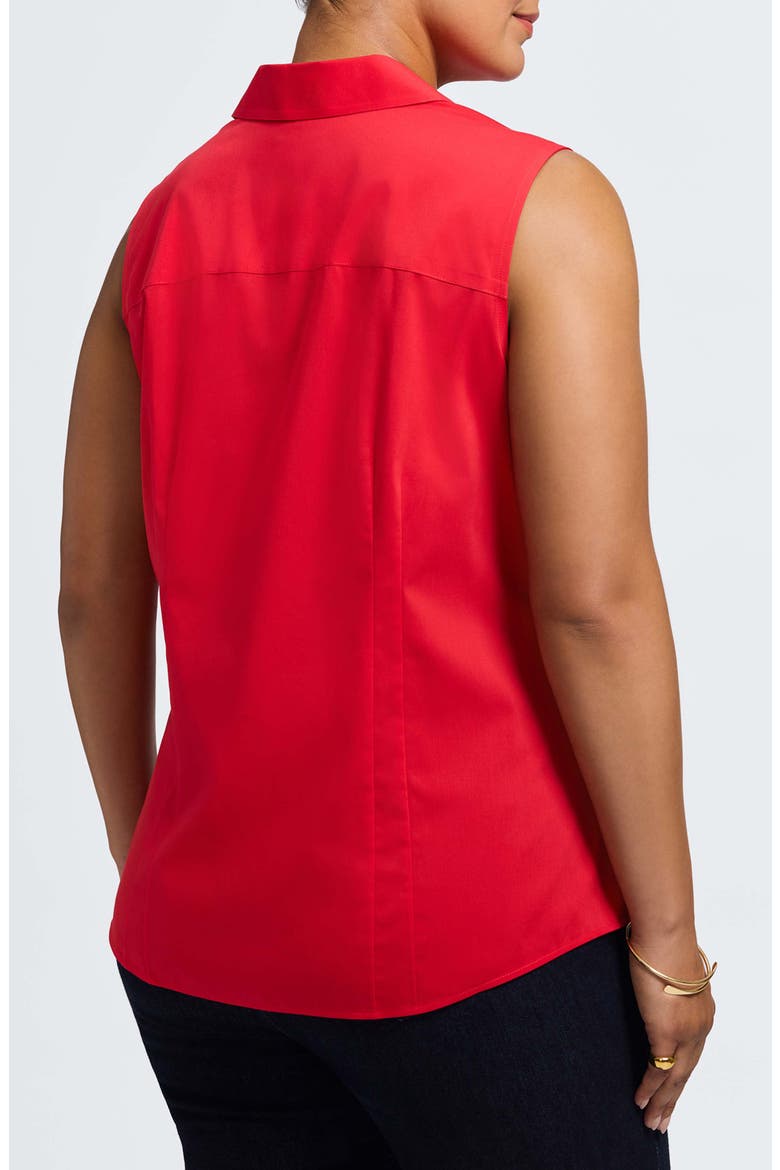 Taylor Non-Iron Sleeveless Button-Up Shirt, Alternate, color, SIMPLY RED