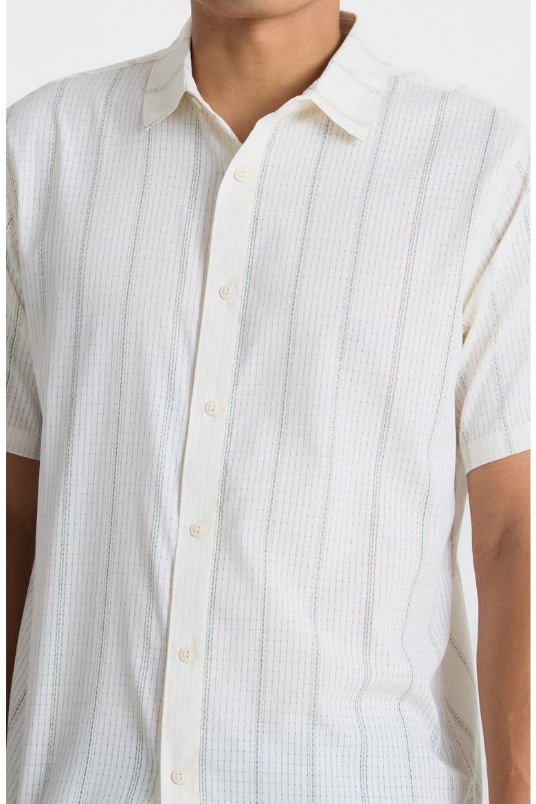 Bless Up Short Sleeve Button-Up Shirt, Alternate, color, UNBLEACHED
