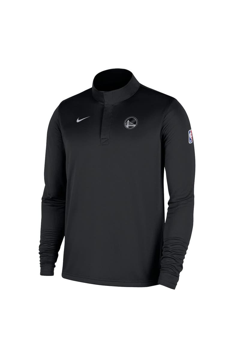 Nike Men's Nike Black Golden State Warriors 2025/26 Authentic Coaches Quarter-Zip Dri-Fit Top, Alternate, color, Black