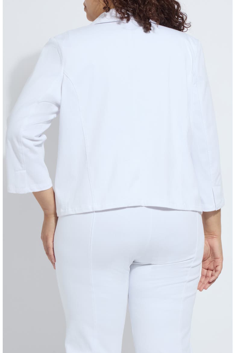 'Lyssentials Della Bracelet Sleeve Blazer, Alternate, color, WHITE