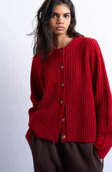 Topshop Rib Cardigan