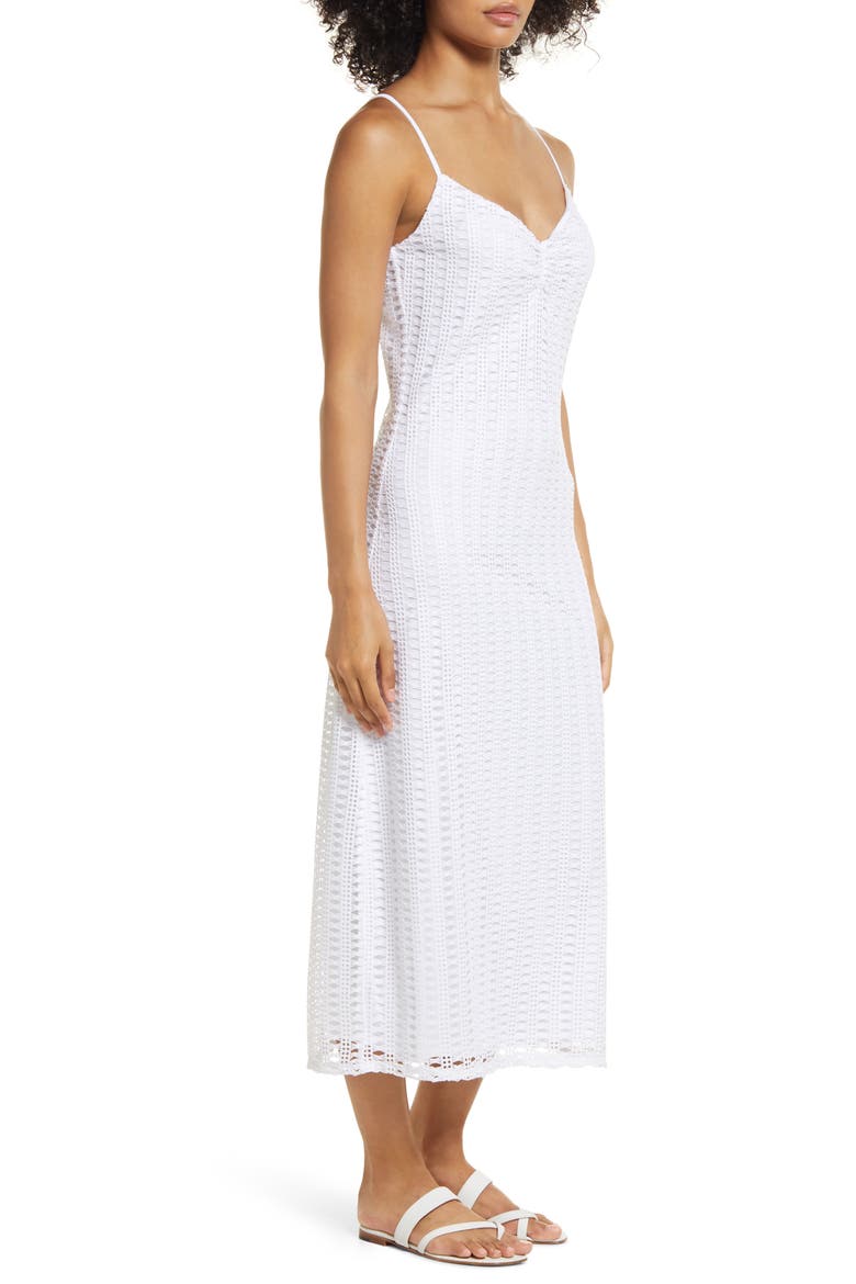 Blake Crochet Midi Dress, Alternate, color, BRIGHT WHITE
