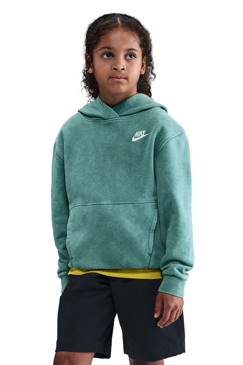 Kids' Cotton Blend Fleece Hoodie, Main, color, BICOASTAL/ WHITE