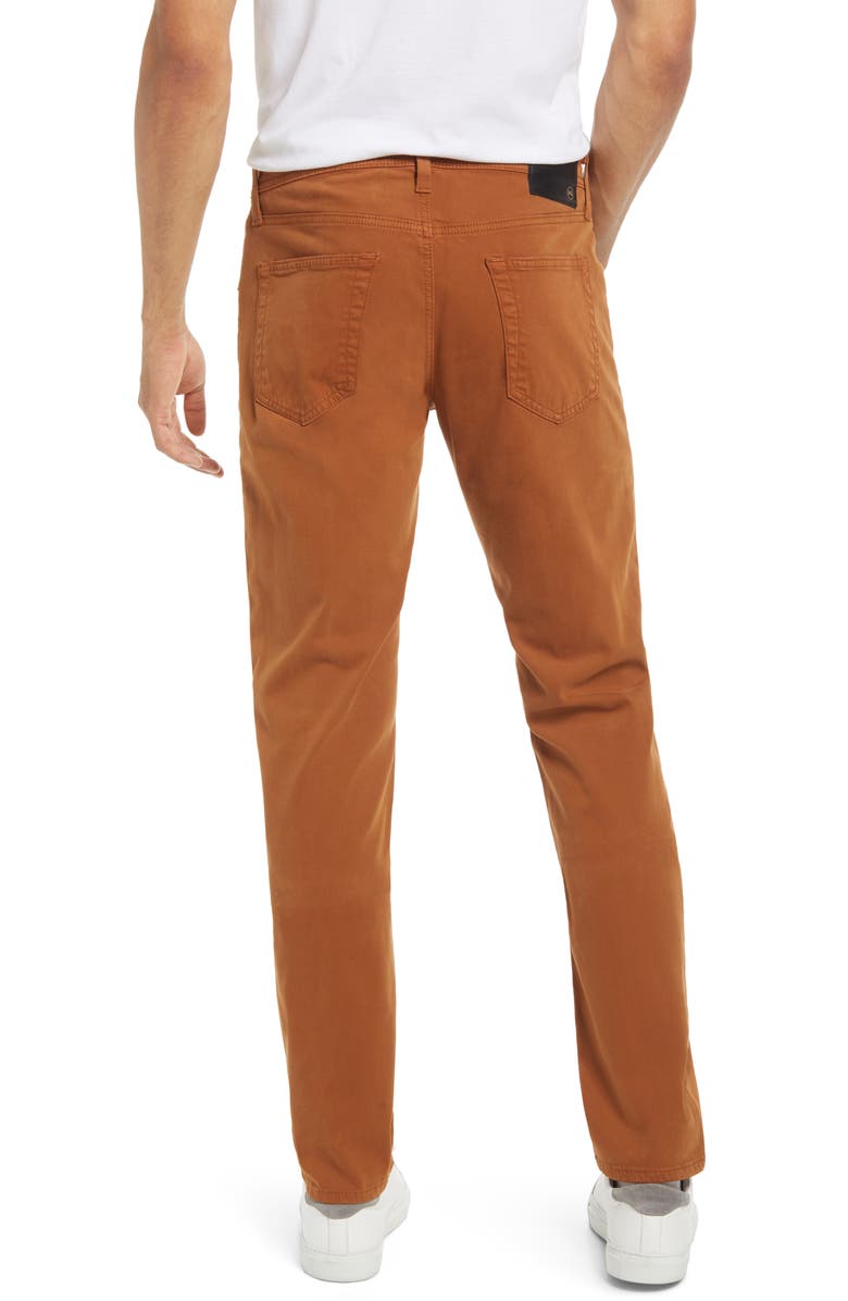 AG Tellis Slim Fit Sateen Pants, Alternate, color, Clay Stone