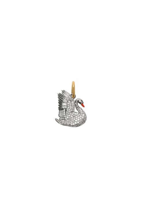 Burberry Swan Charm In Metallic