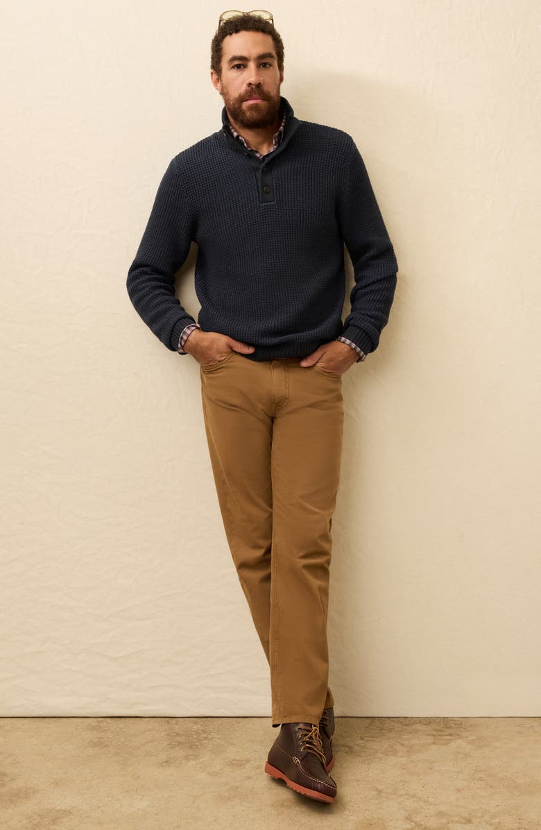 Faherty Reserve Classic Fit Stretch Cotton Twill 5-Pocket Pants, Alternate, color, Kodiak Brown