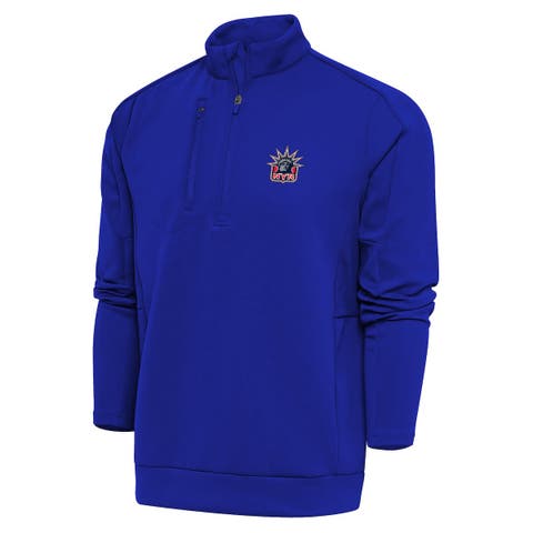 Men's Antigua Royal New York Rangers Special Edition 2.0 Generation Quarter-Zip Pullover Top
