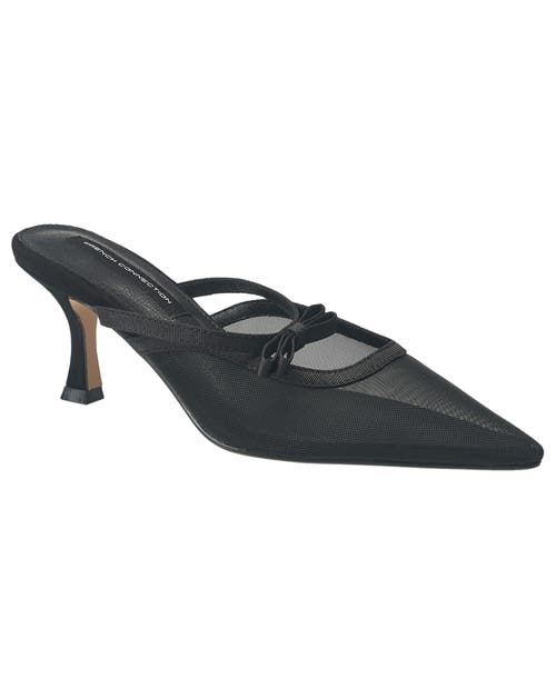 French Connection Women's Mesh Toe Kitten Heel In Black