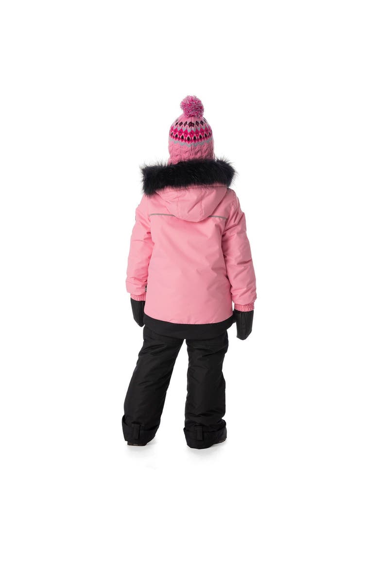 Girl Discover Fleece Jacket Snow Pants Two Piece Snowsuit, Alternate, color, Rose