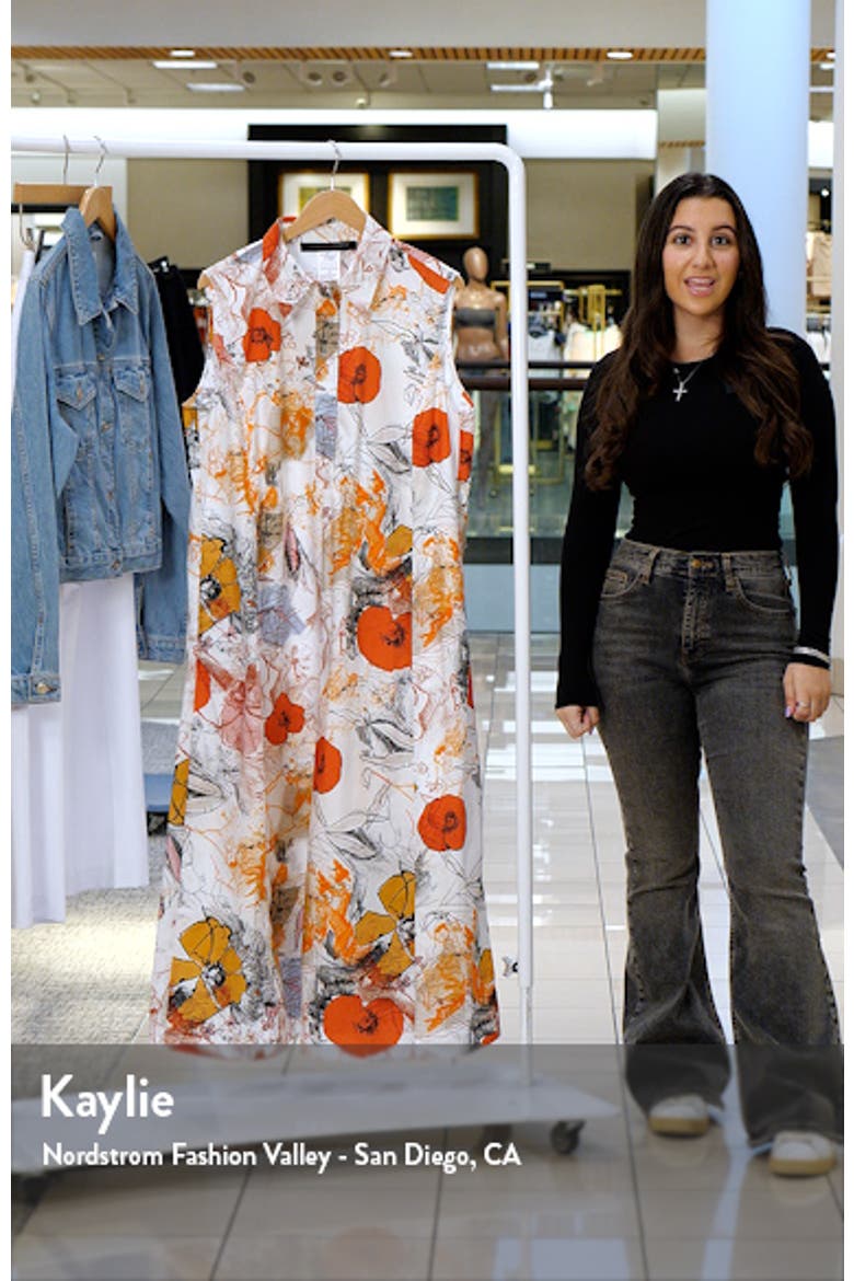 Rabat Floral Sleeveless Midi Shirtdress video