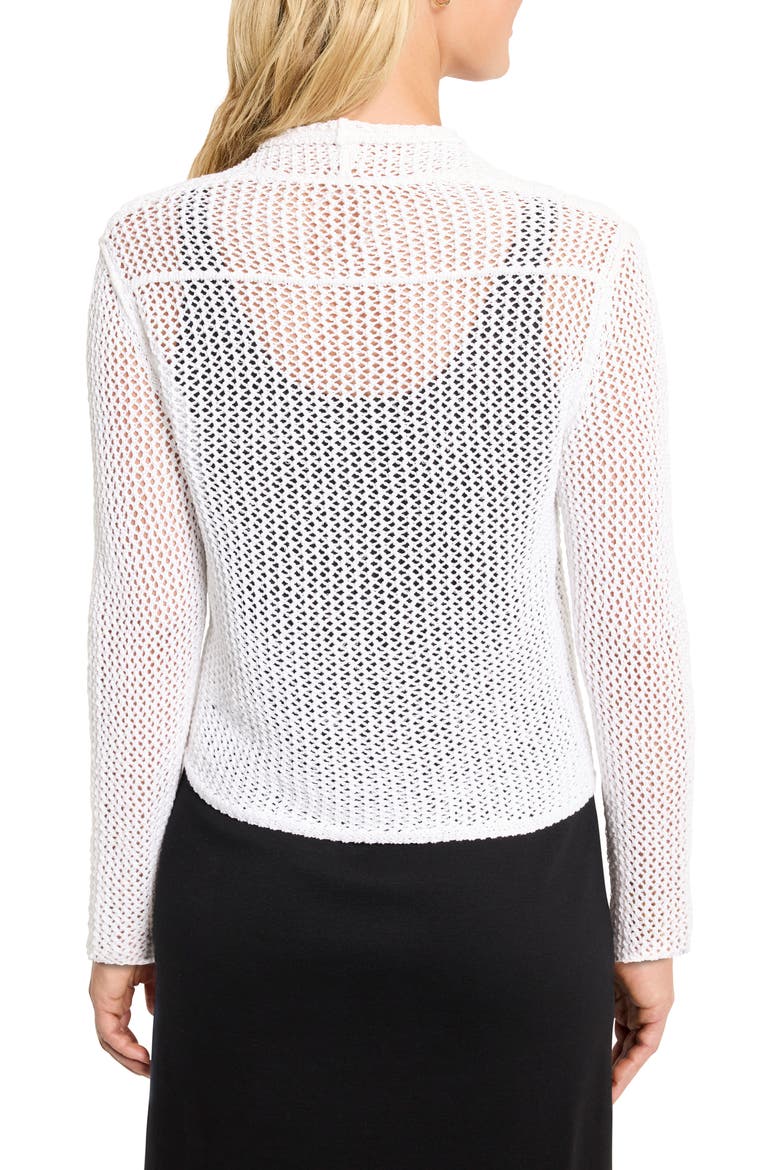 Mesh Cocoon Cardigan, Alternate, color, PAPER WHITE