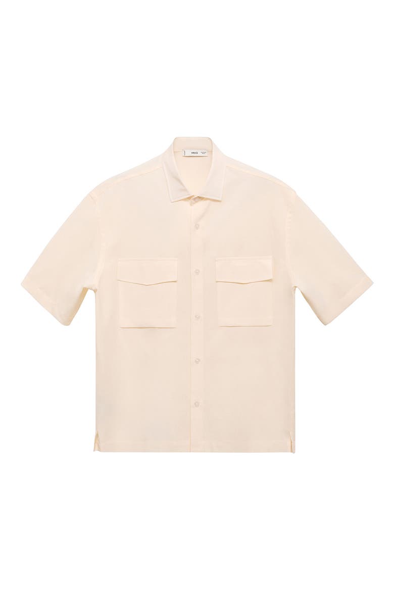 Regular Fit Tencel™ Lyocell Blend Button-Up Shirt, Alternate, color, ECRU