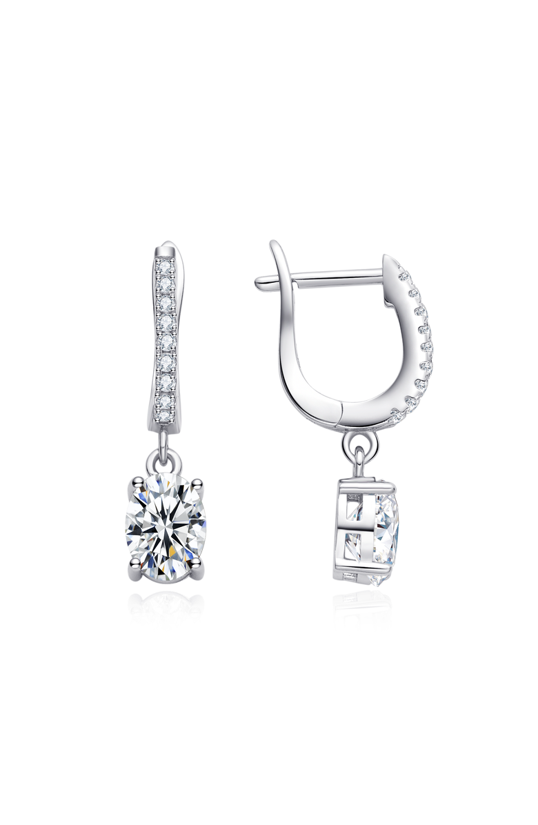 Untamed Petals Duchess Crystal Drop Earrings, Main, color, Silver