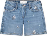 abercrombie kids Kids' Floral Toss Denim Shorts