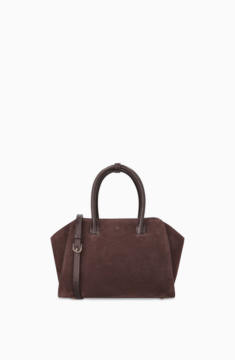 Mini Voyager Leather Crossbody Bag - Suede