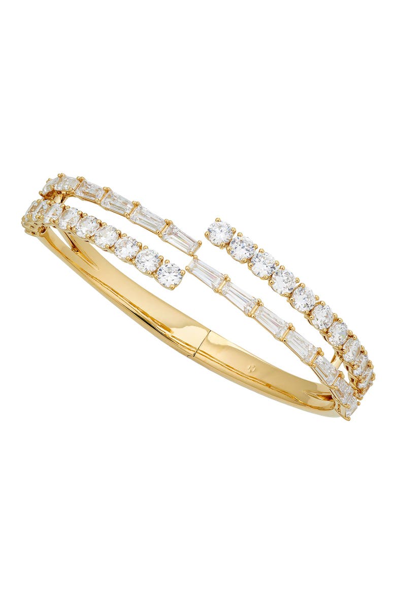Cubic Zirconia Hinge Bracelet, Main, color, GOLD