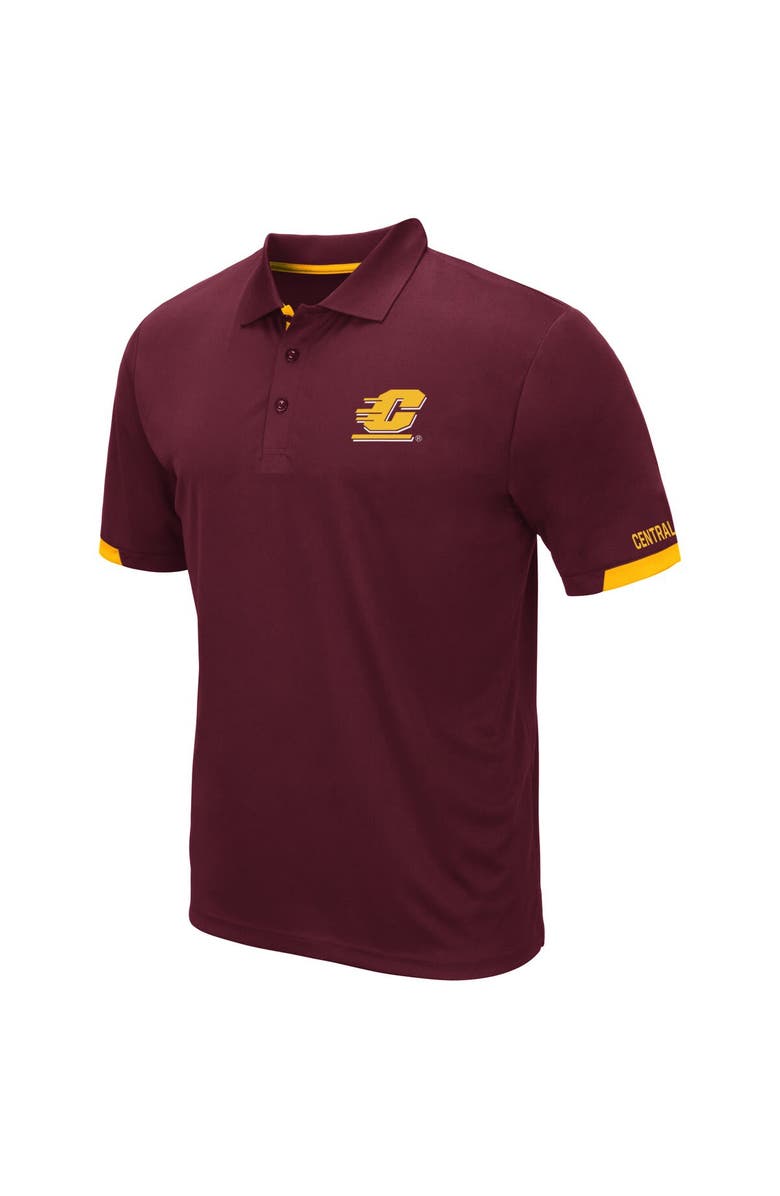 COLOSSEUM Men's Colosseum Maroon Central Michigan Chippewas Santry Lightweight Polo, Alternate, color, 
