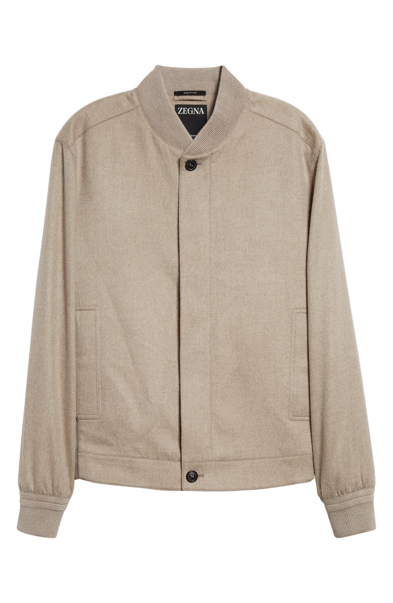 ZEGNA Oasi Cashmere Elements Bomber Jacket, Alternate, color, Beige