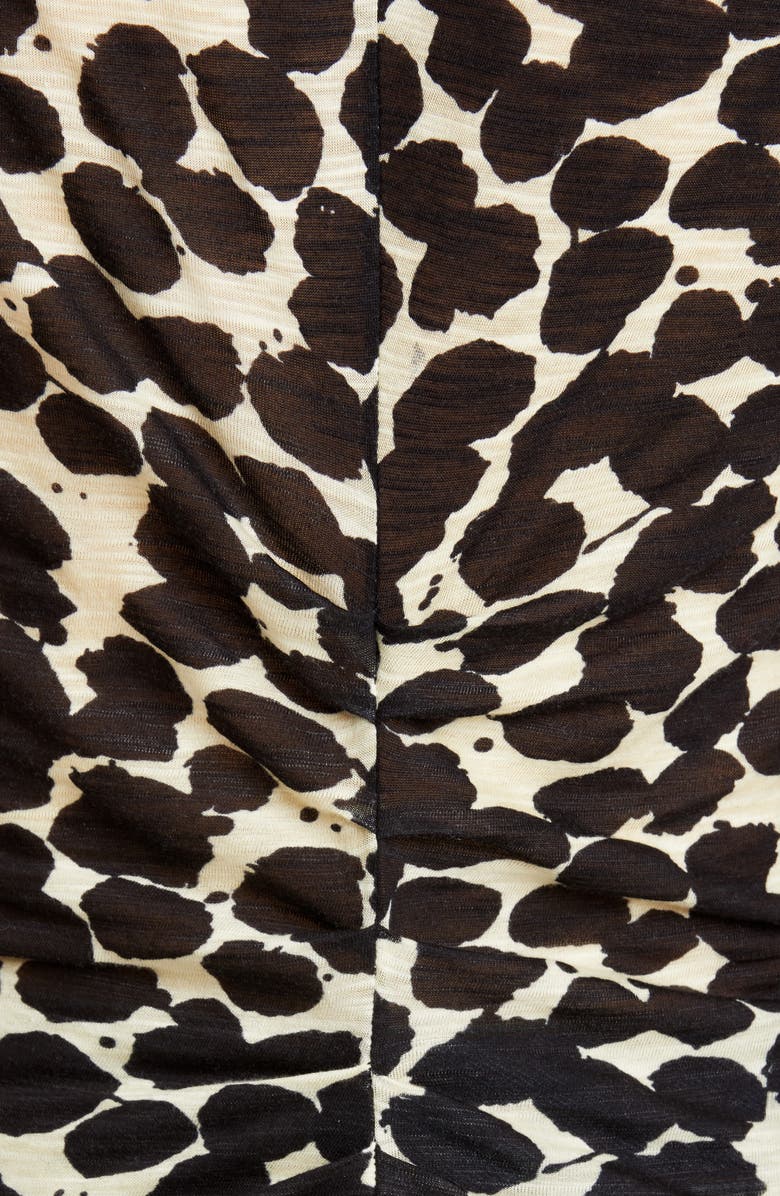 Proenza Schouler Dot Print Ruched Tissue Jersey Tee, Alternate, color, 