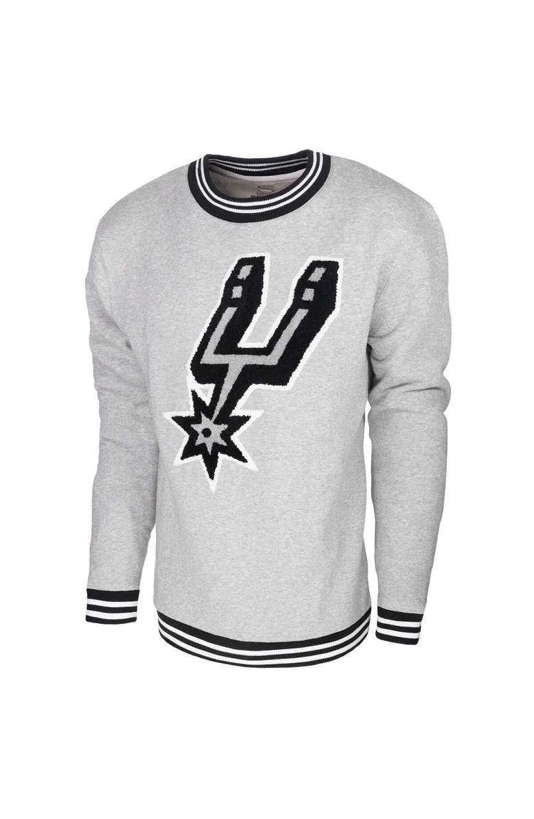 Stadium Essentials Men's Stadium Essentials Heather Gray San Antonio Spurs Club Level Pullover Sweatshirt, Alternate, color, Heather Gray