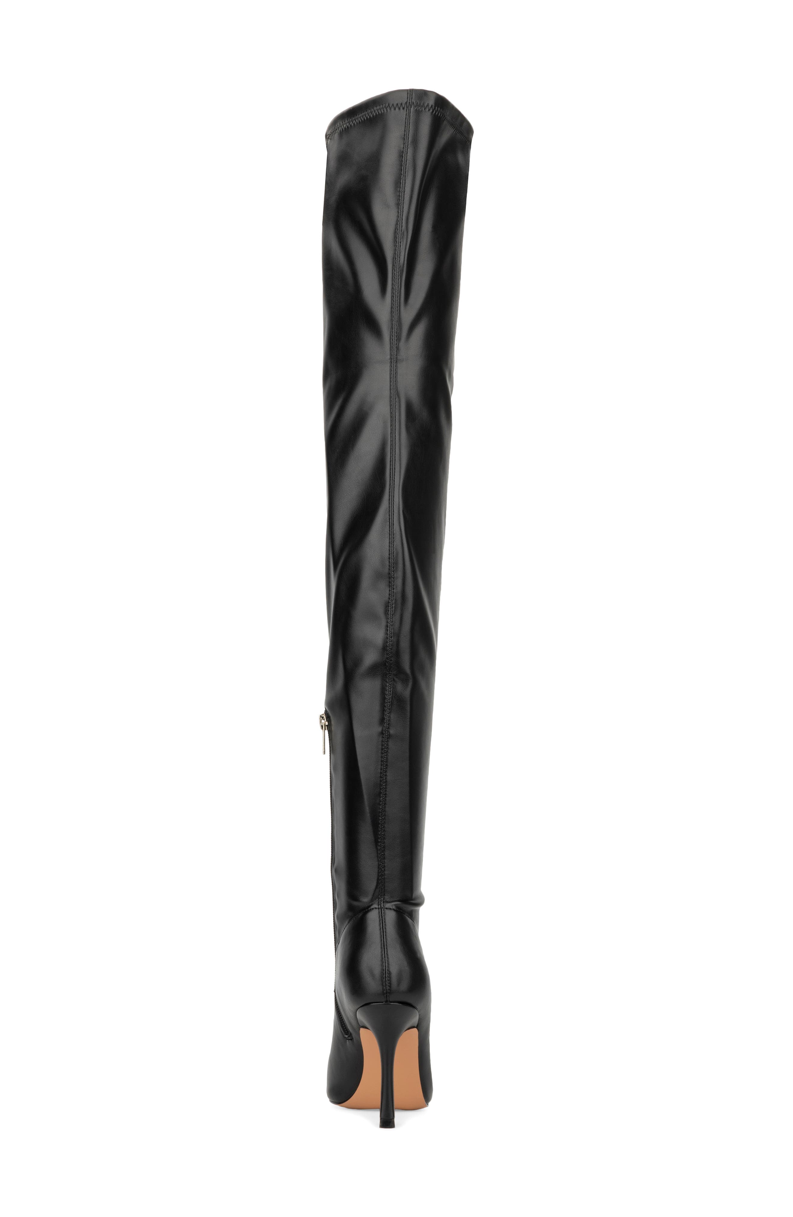 NEW YORK AND COMPANY Natalia Faux Leather Over the Knee Boot, Alternate, color, Black