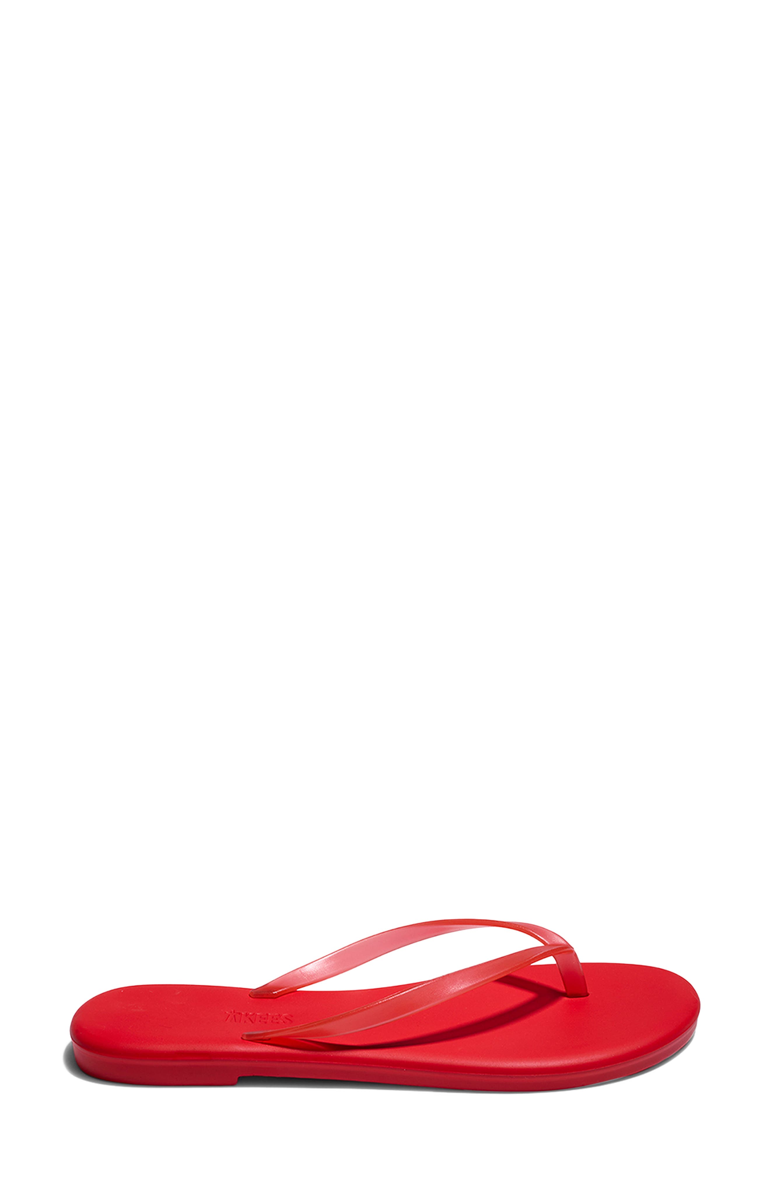 Aqua Waterproof Flip Flop, Alternate, color, SOL RED