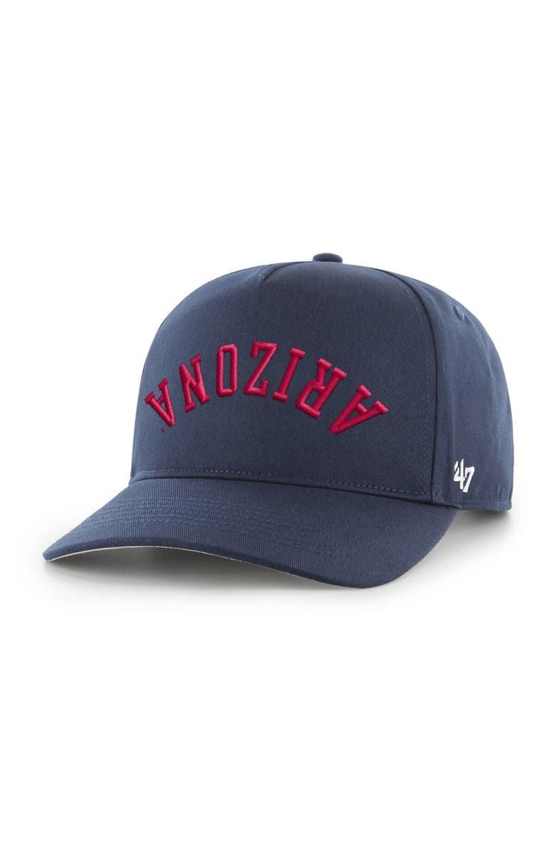 '47 Men's '47 Navy Arizona Wildcats Flip Script Hitch Adjustable Hat, Alternate, color, 